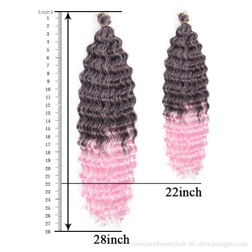 Deep Twist Crochet Hair Natural Synthetic Braids Hair Ombre Deep wave Crochet Braiding Hair